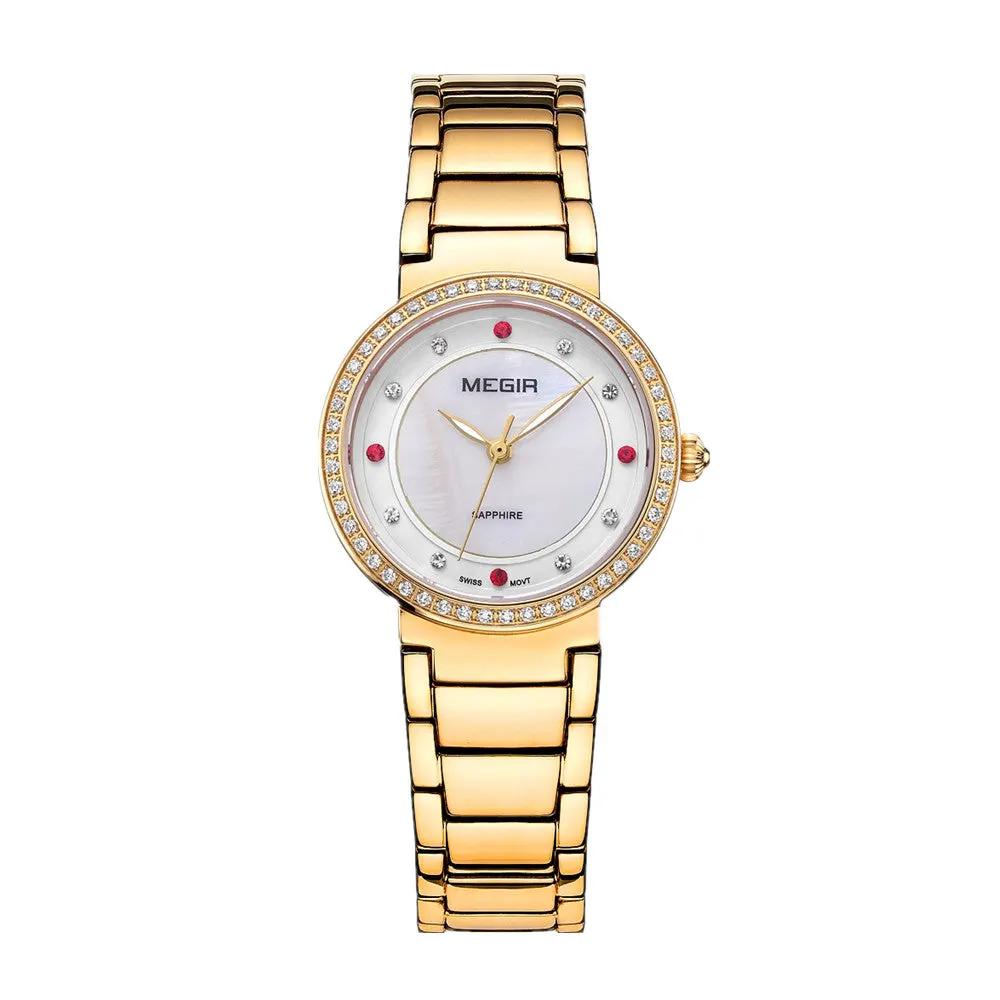 MEGIR Fashion Stainless Steel Women Bracelet Quartz Watches Elegant Business Ladies Clock Female Sport Wristwatch Reloj Mujer 4164 by MEGIR WATCH GROUP