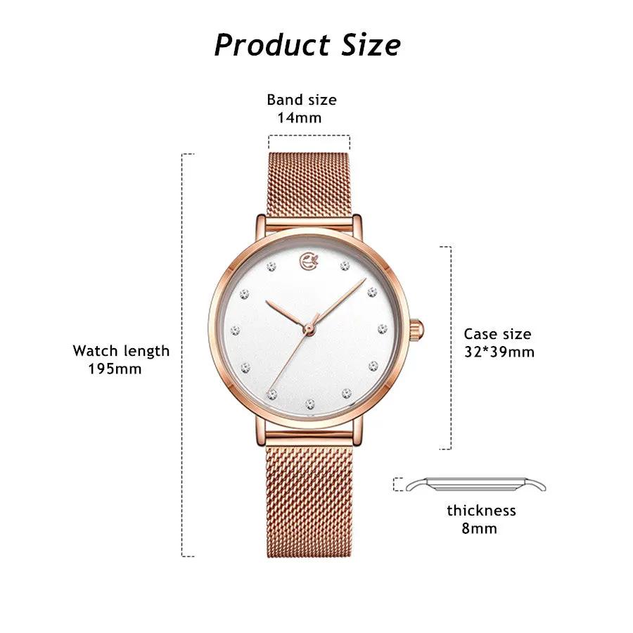 MEGIR Fashion Women Watches Top Brand Luxury Ladies Dress Clock Steel Bracelet Clock Female Quartz Wristwatch Relogio Feminino 7022 by MEGIR WATCH GROUP