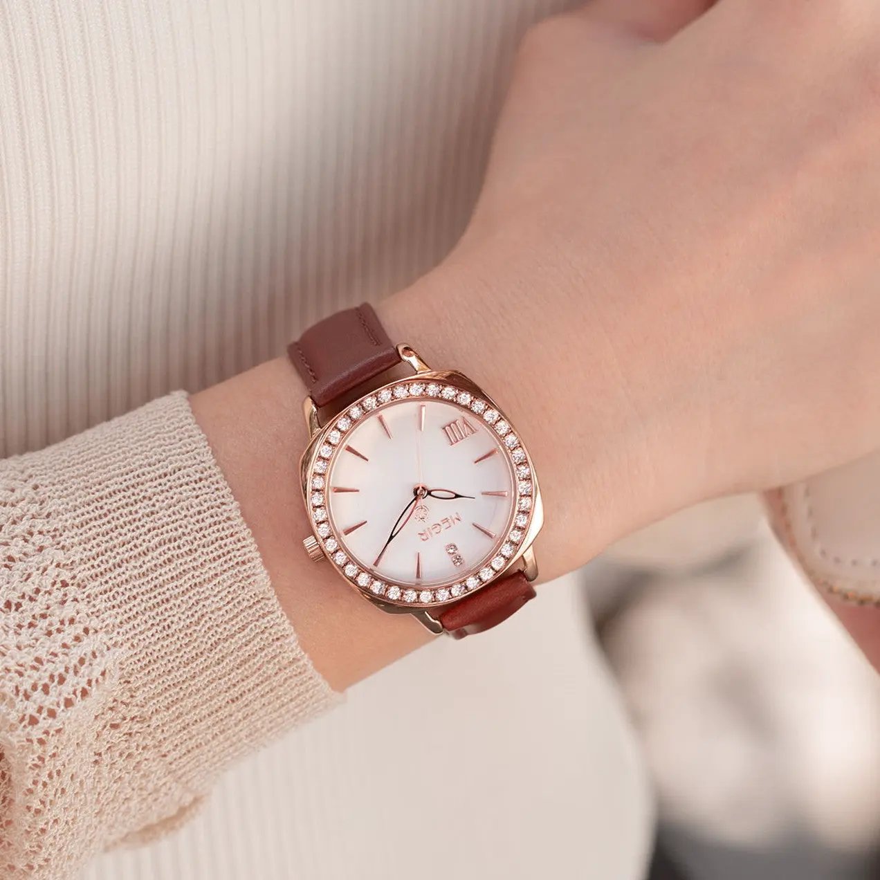 MEGIR Fashion Women Watch Luxury Diamond Leather Ladies Bracelet Watch Female Quartz Wristwatches Dress Clock Relogio Feminino 7029 by MEGIR WATCH GROUP