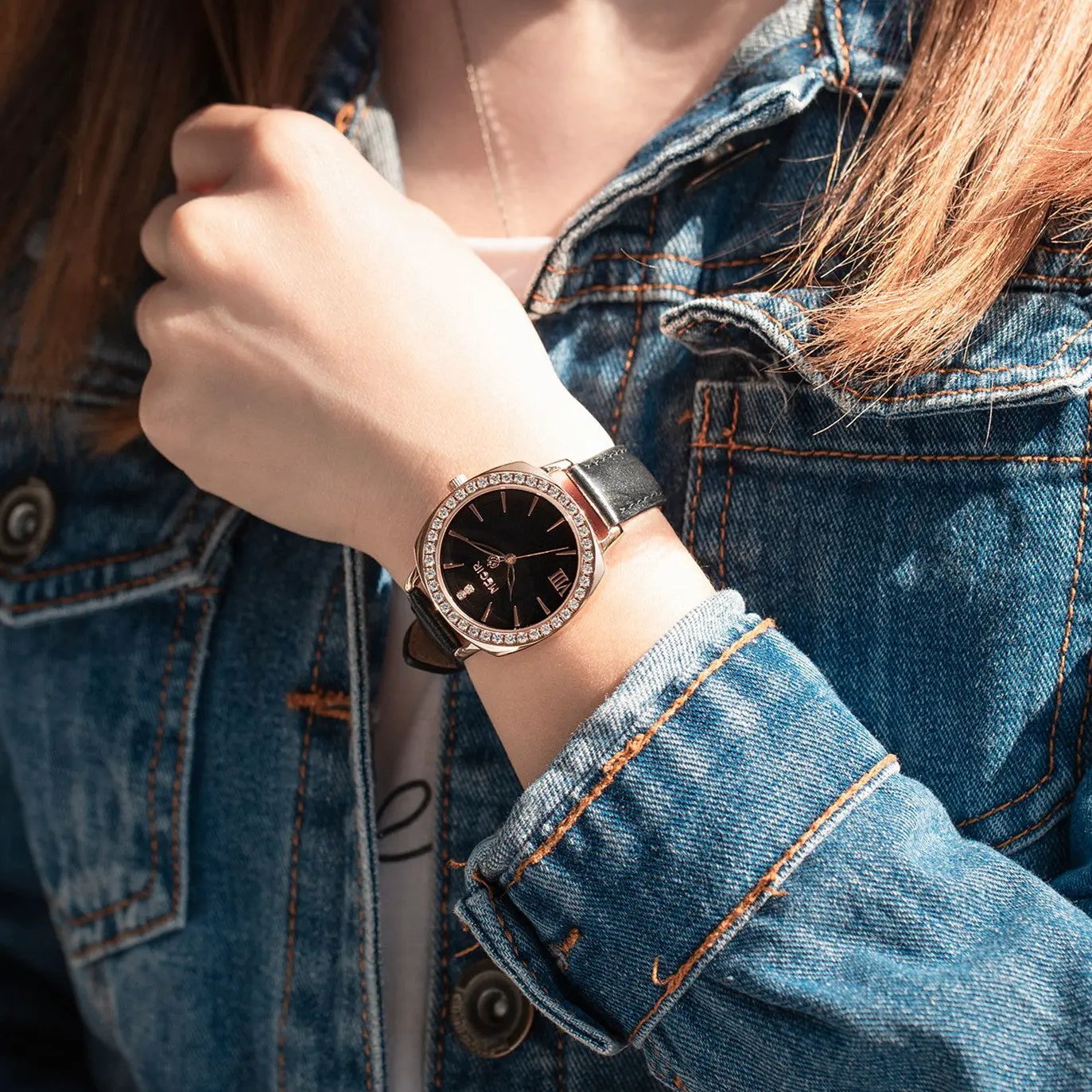 MEGIR Fashion Women Watch Luxury Diamond Leather Ladies Bracelet Watch Female Quartz Wristwatches Dress Clock Relogio Feminino 7029 by MEGIR WATCH GROUP