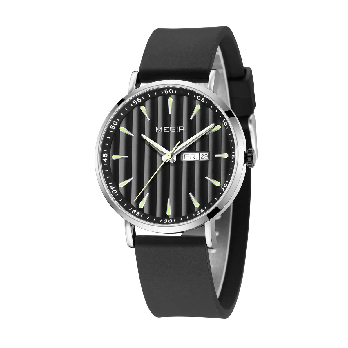 MEGIR Luxury Big Dial Mens Watch Fashion Quartz Casual Sport Wristwatch for Men Waterproof Week Date Display Clock Reloj Hombre 1081 by MEGIR WATCH GROUP
