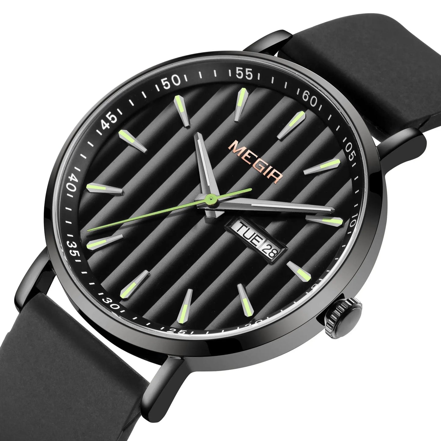 MEGIR Luxury Big Dial Mens Watch Fashion Quartz Casual Sport Wristwatch for Men Waterproof Week Date Display Clock Reloj Hombre 1081 by MEGIR WATCH GROUP