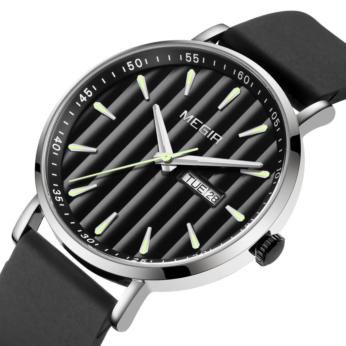 MEGIR Luxury Big Dial Mens Watch Fashion Quartz Casual Sport Wristwatch for Men Waterproof Week Date Display Clock Reloj Hombre 1081 by MEGIR WATCH GROUP