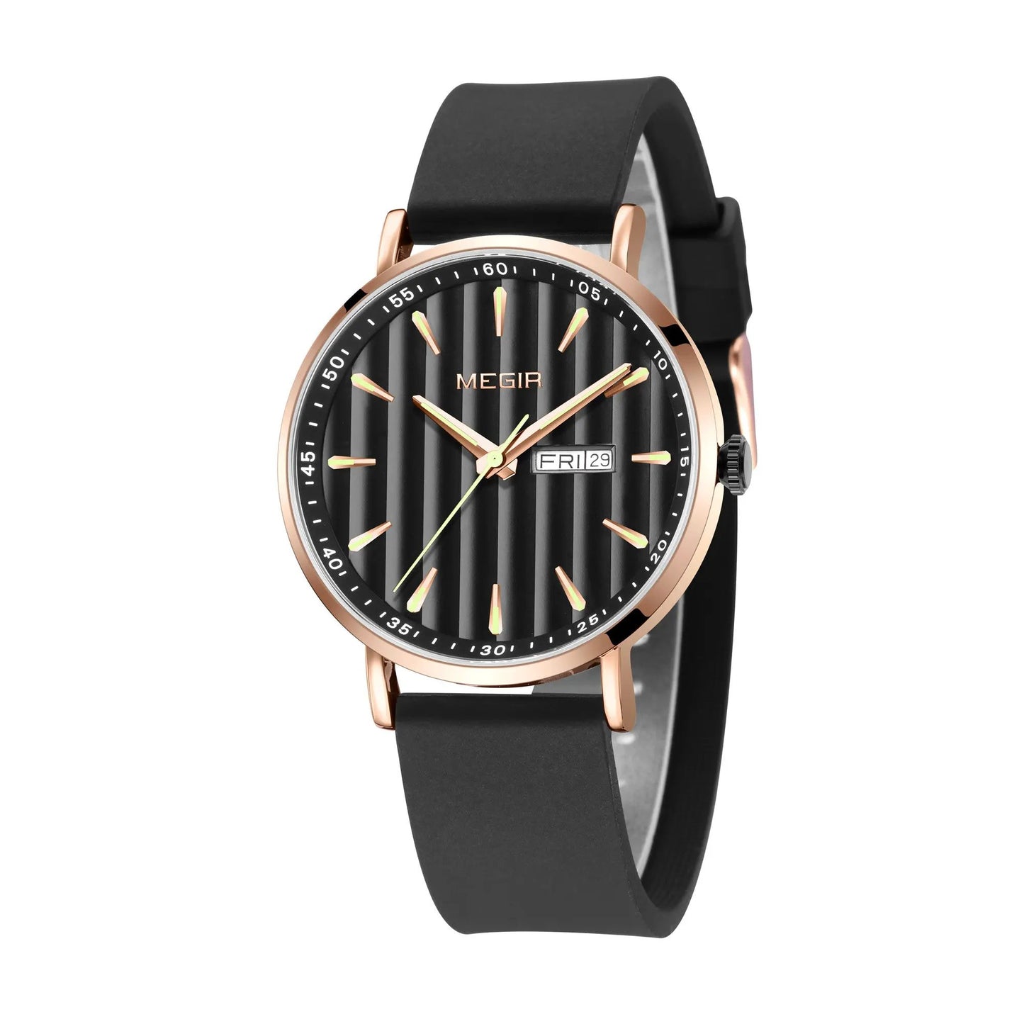 MEGIR Luxury Big Dial Mens Watch Fashion Quartz Casual Sport Wristwatch for Men Waterproof Week Date Display Clock Reloj Hombre 1081 by MEGIR WATCH GROUP