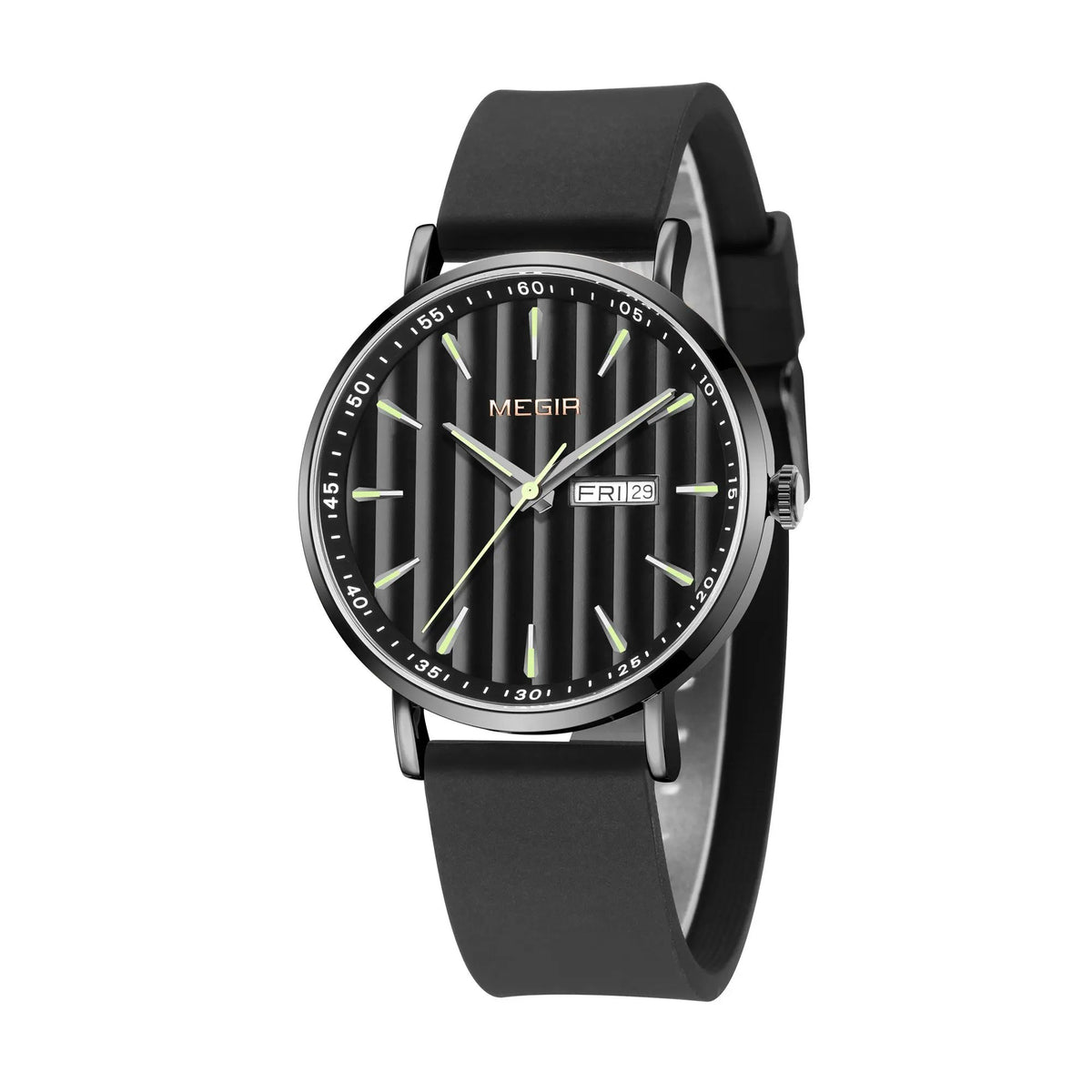 MEGIR Luxury Big Dial Mens Watch Fashion Quartz Casual Sport Wristwatch for Men Waterproof Week Date Display Clock Reloj Hombre 1081 by MEGIR WATCH GROUP