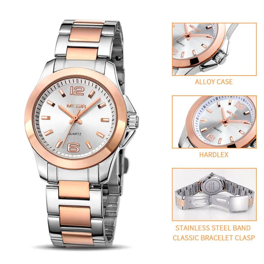 MEGIR Luxury Women Bracelet Watches Top Brand Fashion Ladies Quartz Watch Waterproof Elegant Female Wristwatch Dress Clock 5006L by MEGIR WATCH GROUP