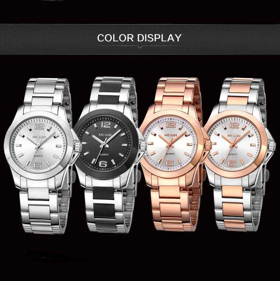 MEGIR Luxury Women Bracelet Watches Top Brand Fashion Ladies Quartz Watch Waterproof Elegant Female Wristwatch Dress Clock 5006L by MEGIR WATCH GROUP
