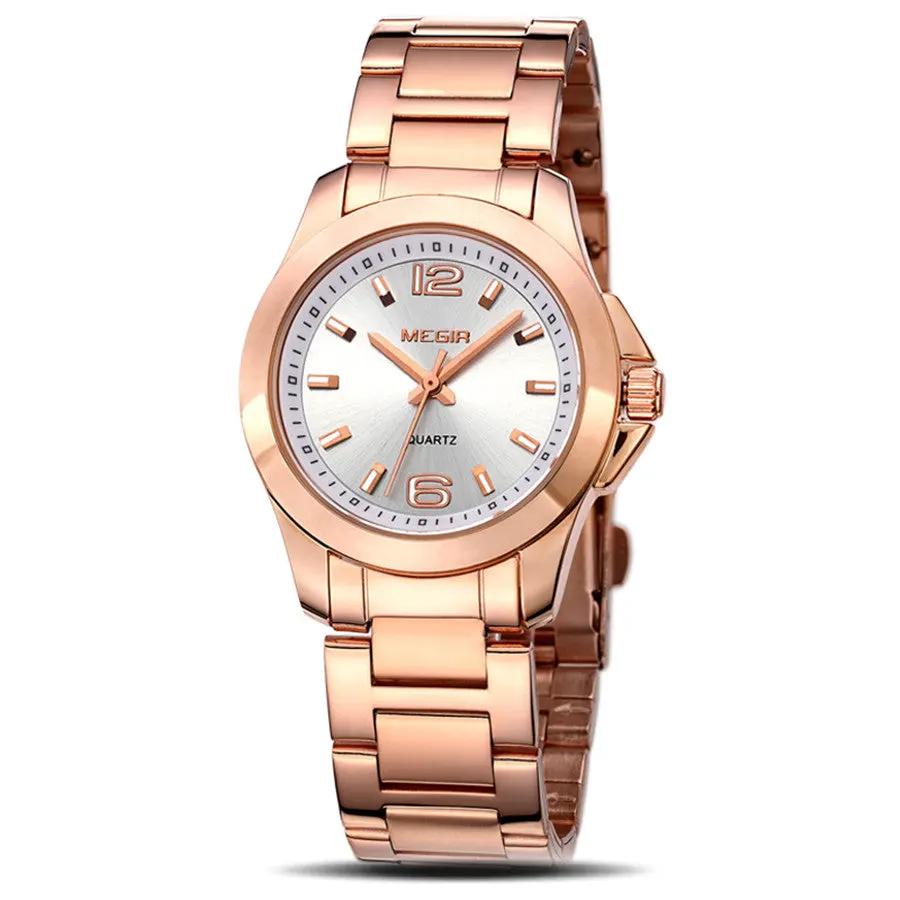 MEGIR Luxury Women Bracelet Watches Top Brand Fashion Ladies Quartz Watch Waterproof Elegant Female Wristwatch Dress Clock 5006L by MEGIR WATCH GROUP