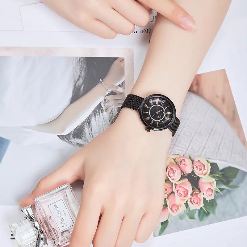 MEGIR Luxury Women Watches Fashion Quartz Watch Ladies Clock Stainless Steel Waterproof Female Watch Relogio Feminino 7014 by MEGIR WATCH GROUP