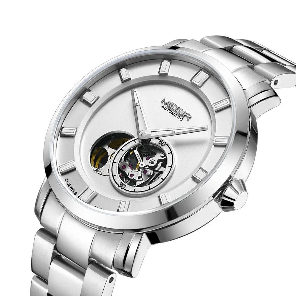 MEGIR Men Watch Hollow Out Automatic Mechanical Stainless Steel Wristwatch Waterproof Luxury Business Wrist Watch Montre Homme 62052 by MEGIR WATCH GROUP