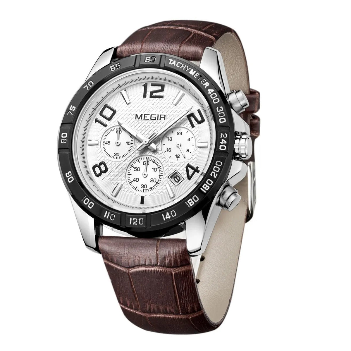 MEGIR Men Watch Top Brand Luxury Quartz Watches Waterproof Calendar Sport Wristwatch Leather Man Clock Chronograph Reloj Hombre 2014 by MEGIR WATCH GROUP