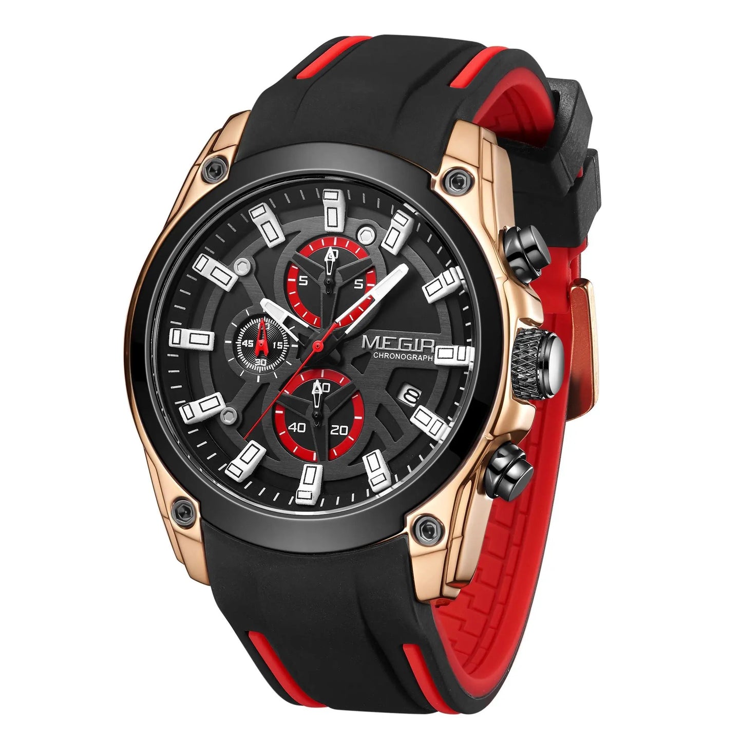 MEGIR Original Blue Sport Watches for Men Luxury Chronograph Man Military Quartz Wristwatch Clock Luminous Big Dial Reloj Hombre 2144 by MEGIR WATCH GROUP