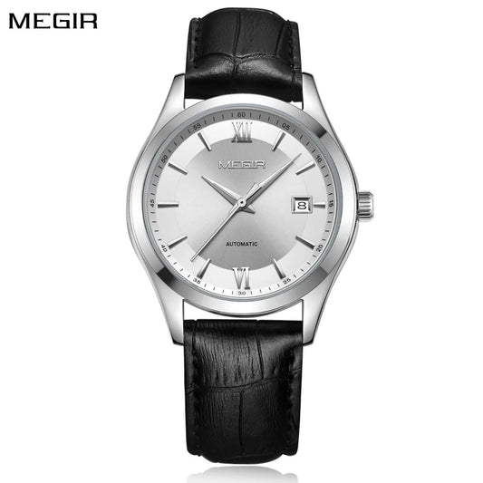 MEGIR Original Brand Men's Watches Automatic Mechanical Watch 5Bar Waterproof Leather Luxury Wristwatch Clock Relogio Masculino 62063 by MEGIR WATCH GROUP
