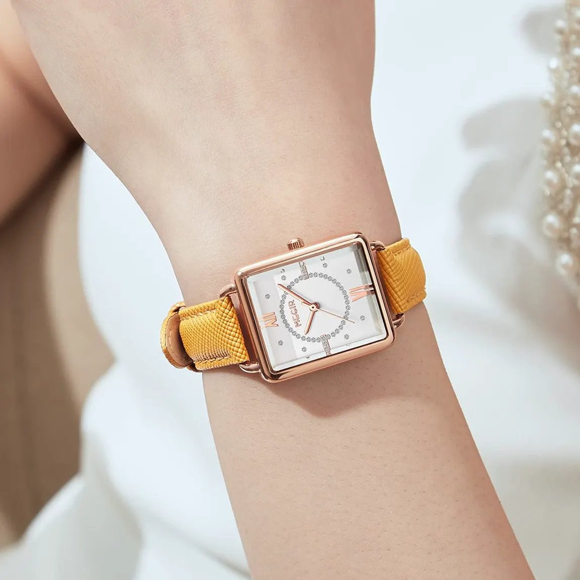MEGIR Women Watch Luxury Fashion Leather Strap Ladies Quartz Wristwatch Casual Sport Wrist Watches Dress Clock Relogio Feminino 7027 by MEGIR WATCH GROUP