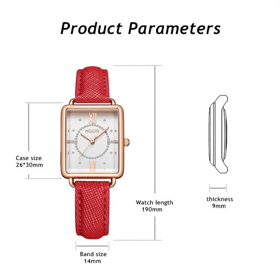 MEGIR Women Watch Luxury Fashion Leather Strap Ladies Quartz Wristwatch Casual Sport Wrist Watches Dress Clock Relogio Feminino 7027 by MEGIR WATCH GROUP