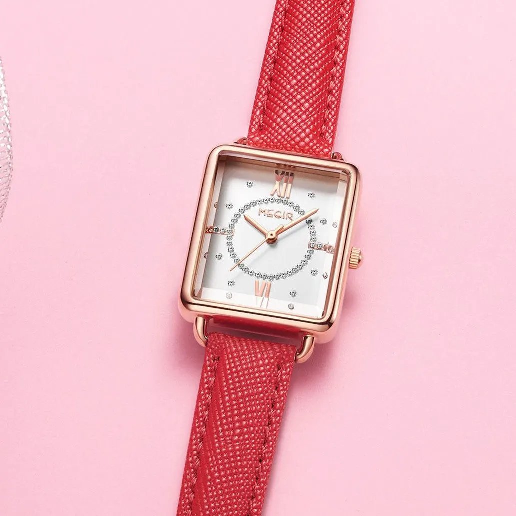 MEGIR Women Watch Luxury Fashion Leather Strap Ladies Quartz Wristwatch Casual Sport Wrist Watches Dress Clock Relogio Feminino 7027 by MEGIR WATCH GROUP