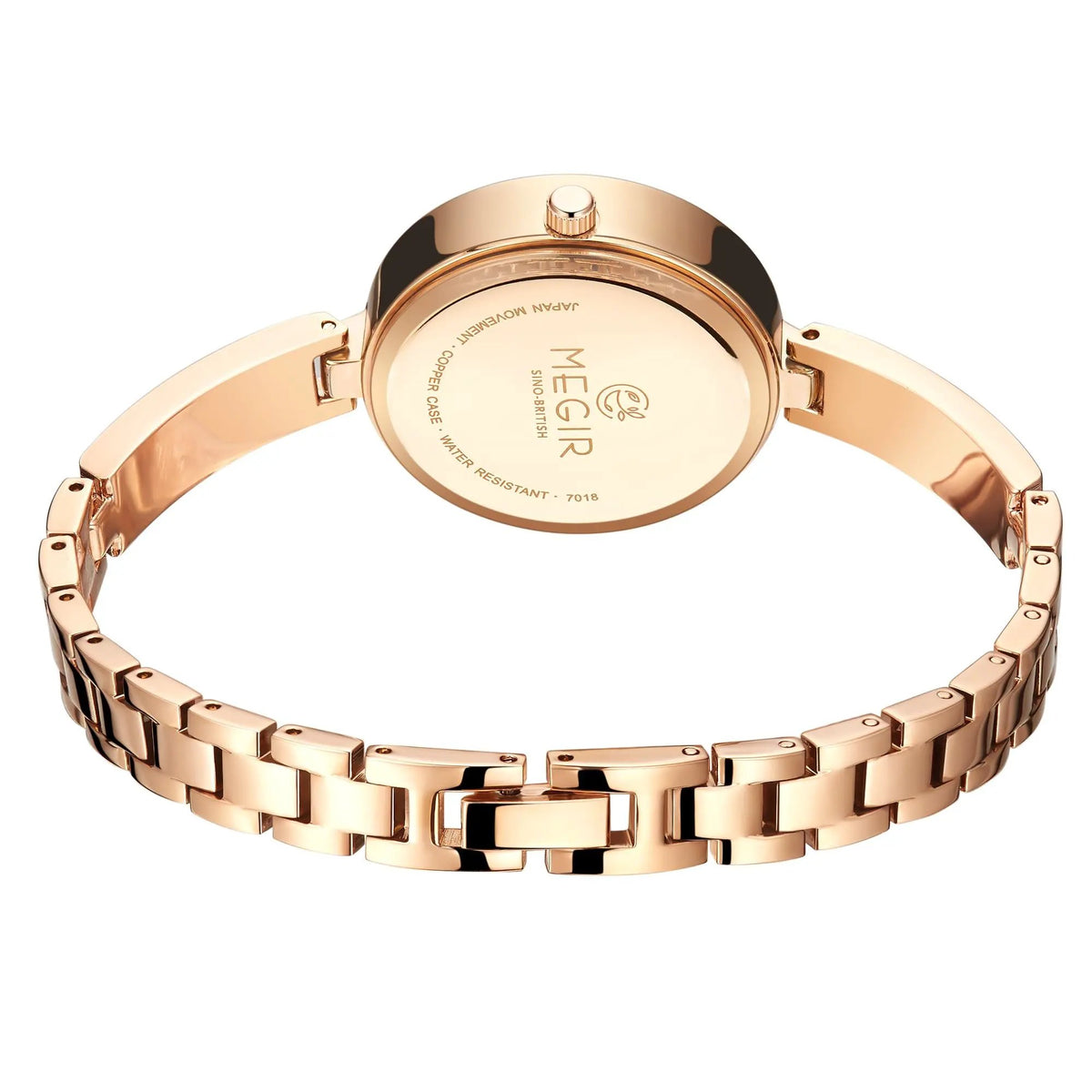 MEGIR Watch for Women Luxury Diamond Ladies Quartz Wristwatches Steel Women Bracelet Watches Female Dress Clock Relogio Feminino 7018 by MEGIR WATCH GROUP