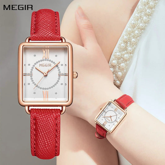 MEGIR Women Watch Luxury Fashion Leather Strap Ladies Quartz Wristwatch Casual Sport Wrist Watches Dress Clock Relogio Feminino 7027 by MEGIR WATCH GROUP