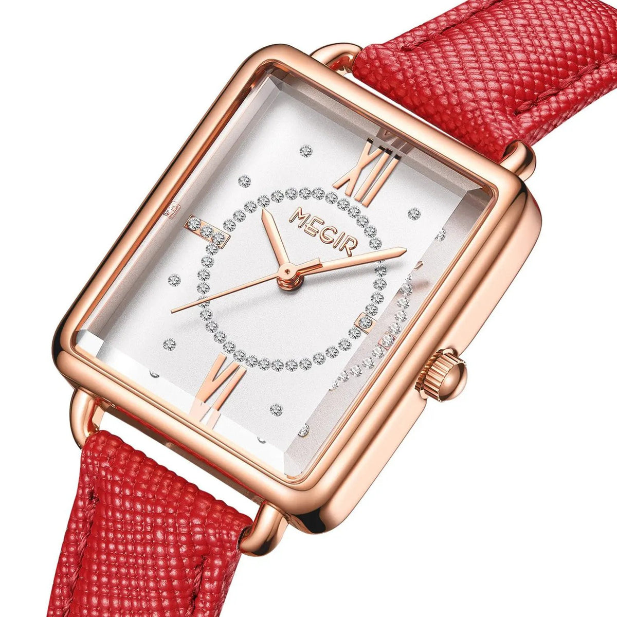 MEGIR Women Watch Luxury Fashion Leather Strap Ladies Quartz Wristwatch Casual Sport Wrist Watches Dress Clock Relogio Feminino 7027 by MEGIR WATCH GROUP