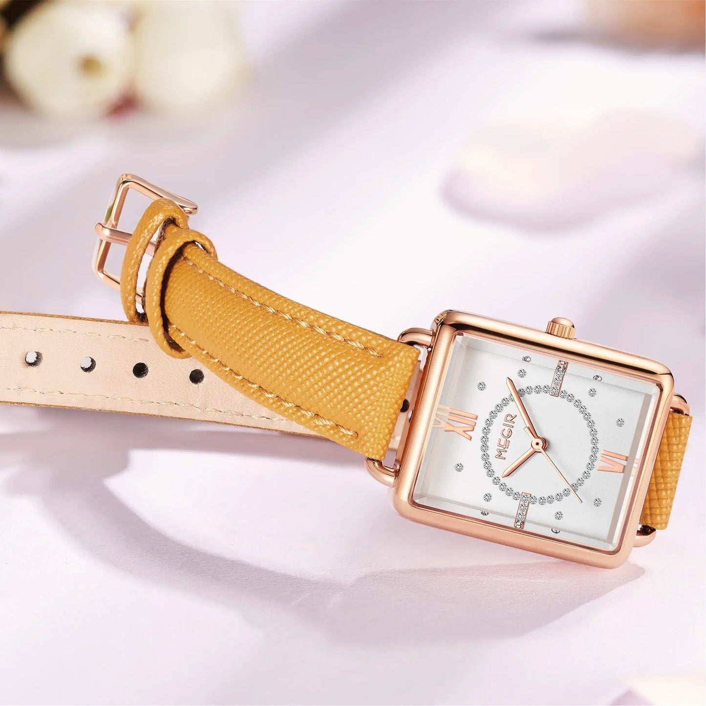 MEGIR Women Watch Luxury Fashion Leather Strap Ladies Quartz Wristwatch Casual Sport Wrist Watches Dress Clock Relogio Feminino 7027 by MEGIR WATCH GROUP