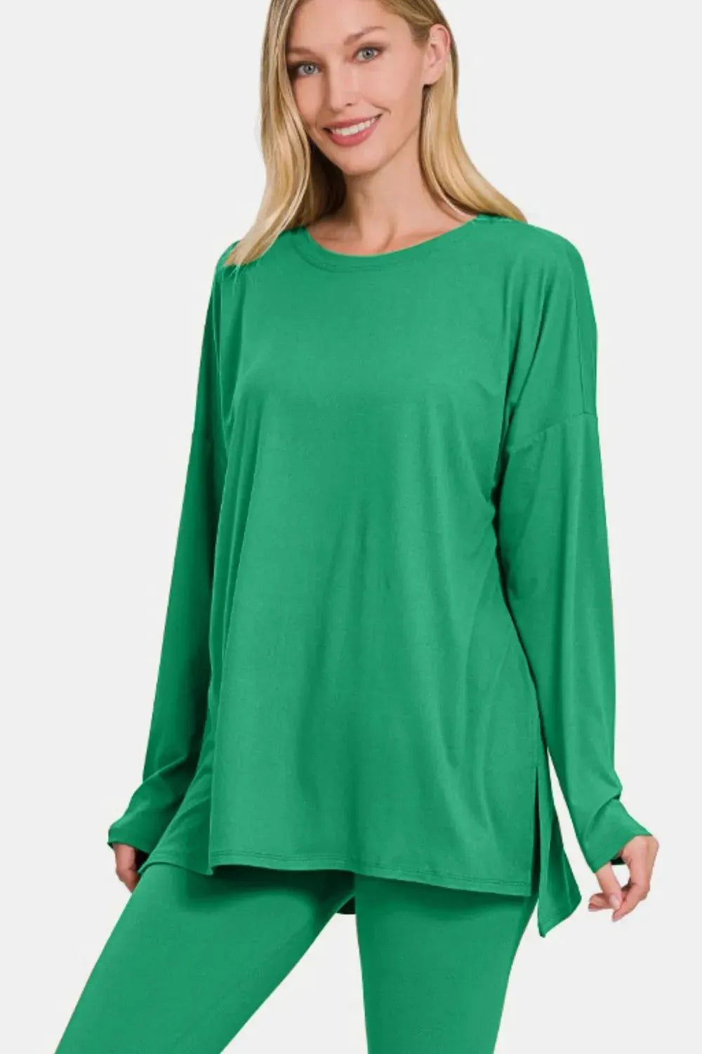Zenana Full Size Brushed Microfiber Top and Leggings Lounge Set by Zenana