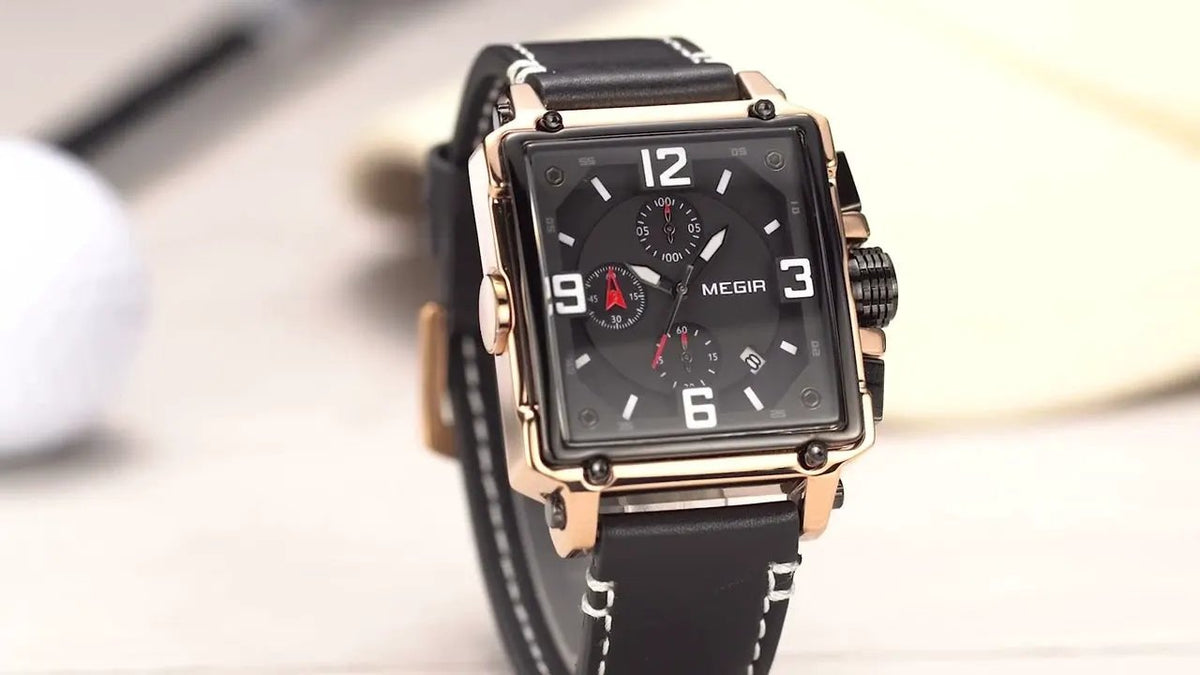 MEGIR Men Watch Top Brand Luxury Chronograph Quartz Watches Clock Waterproof Leather Strap Sport Military Wristwatch Relogio Masculino 2061 by MEGIR WATCH GROUP