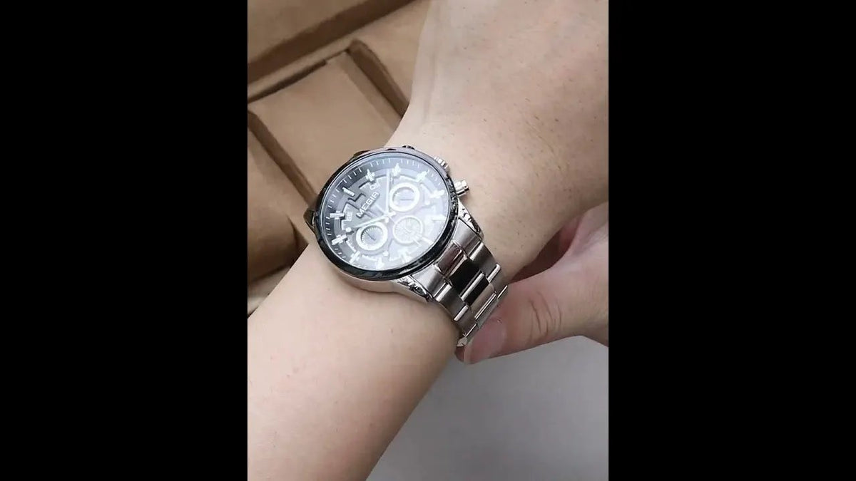 MEGIR Luxury Watch Mens Business Watches Calendar Stainless Steel Quartz Wrist Watch Clock Casual Chronograph Relogio Masculino 2220 by MEGIR WATCH GROUP