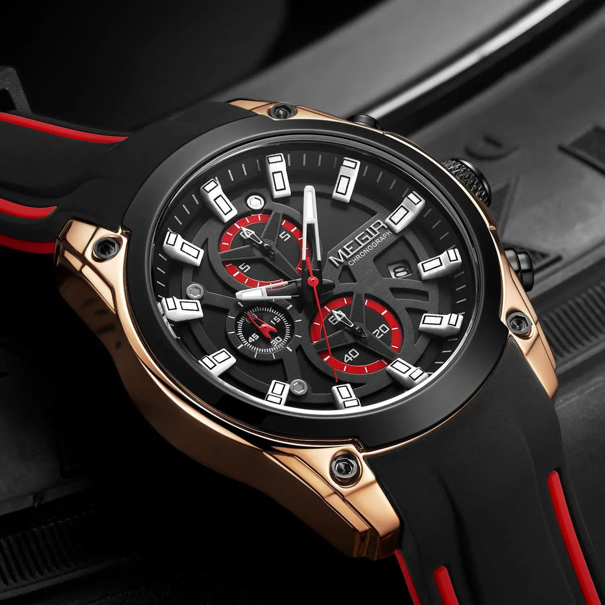 MEGIR Original Blue Sport Watches for Men Luxury Chronograph Man Military Quartz Wristwatch Clock Luminous Big Dial Reloj Hombre 2144 by MEGIR WATCH GROUP