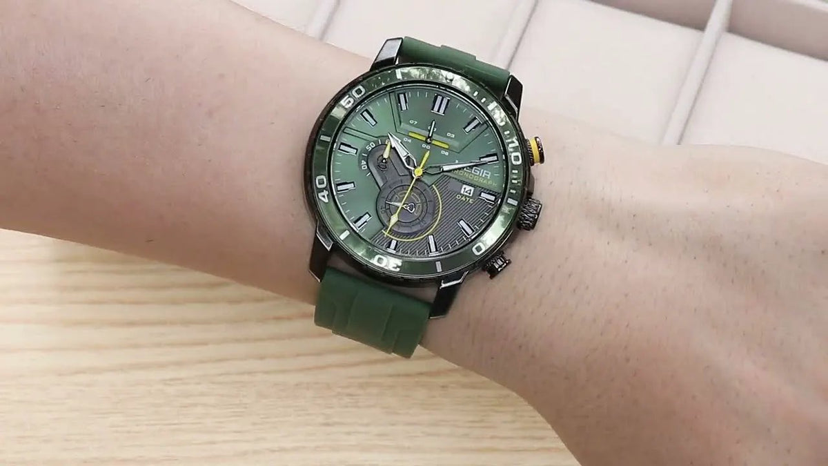 MEGIR Luxury Military Watches for Men Fashion Sport Quartz Wristwatch Waterproof Silicone Band Male Clock Chronograph with Date 2224 by MEGIR WATCH GROUP