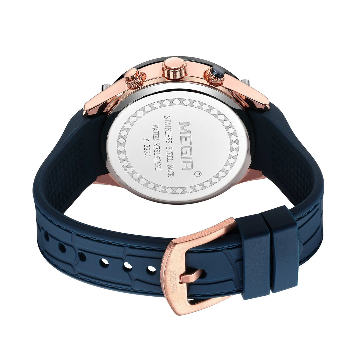 MEGIR Chronograph Luxury Men Quartz Military Watches Silicone Strap Waterproof Man Sport Wristwatch Date Clock Reloj Hombre 2222 by MEGIR WATCH GROUP
