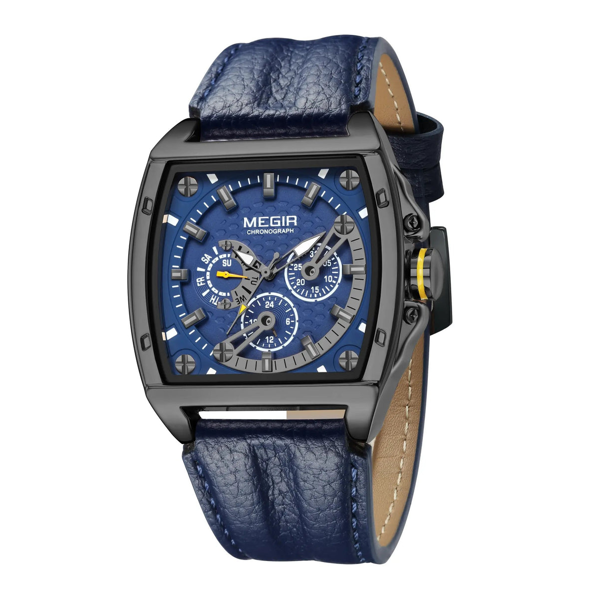 MEGIR Fashion Mens Watches Brand Luxury Waterproof Military WristWatch Leather Sport Quartz Date Weeds Clock Reloj Hombre 2204 by MEGIR WATCH GROUP