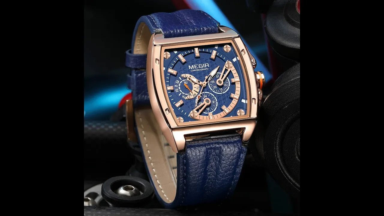MEGIR Fashion Mens Watches Brand Luxury Waterproof Military WristWatch Leather Sport Quartz Date Weeds Clock Reloj Hombre 2204 by MEGIR WATCH GROUP