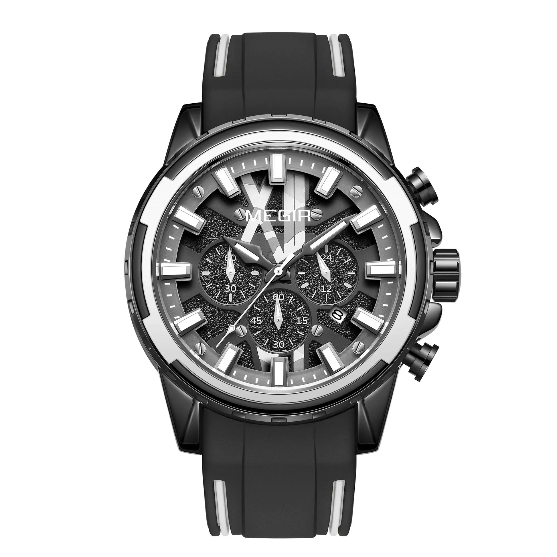 MEGIR New Sport Watch for Luxury Silicone Quartz Casual Wristwatch Waterproof Military Wrist Watch Man Clock Reloj Hombre 2133 by MEGIR WATCH GROUP