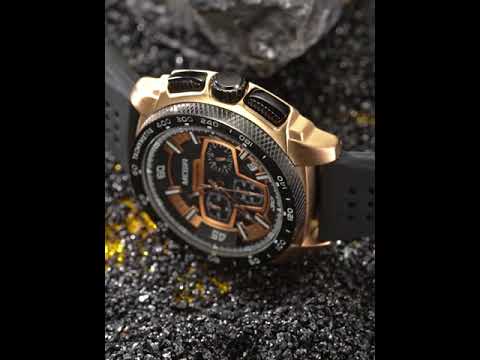 MEGIR Chronograph Men Sport Watches Fashion Silicone Strap Military Quartz Wristwatch Clock Relogio Masculino 2056 by MEGIR WATCH GROUP