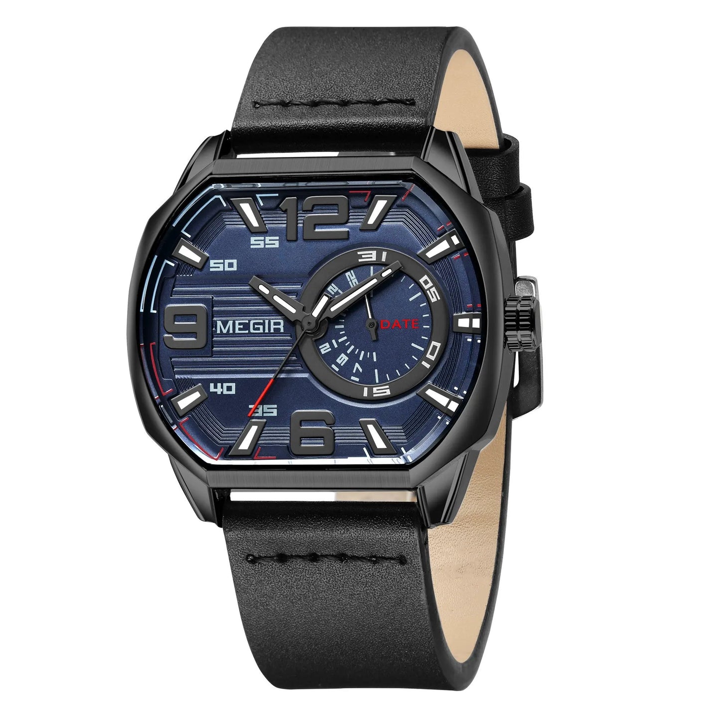 MEGIR Fashion Mens Watches Top Luxury Sport Military Watch Calendar Luminous Quartz Casual Man Wristwatch Clock Montre Homme 2201 by MEGIR WATCH GROUP