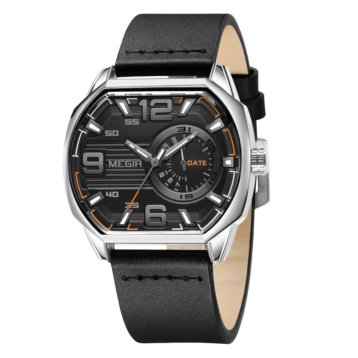MEGIR Fashion Mens Watches Top Luxury Sport Military Watch Calendar Luminous Quartz Casual Man Wristwatch Clock Montre Homme 2201 by MEGIR WATCH GROUP