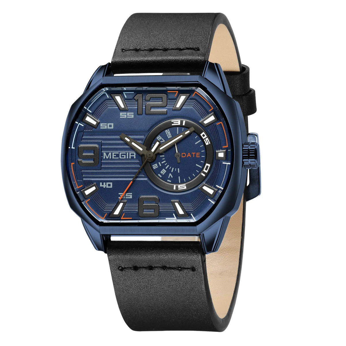 MEGIR Fashion Mens Watches Top Luxury Sport Military Watch Calendar Luminous Quartz Casual Man Wristwatch Clock Montre Homme 2201 by MEGIR WATCH GROUP