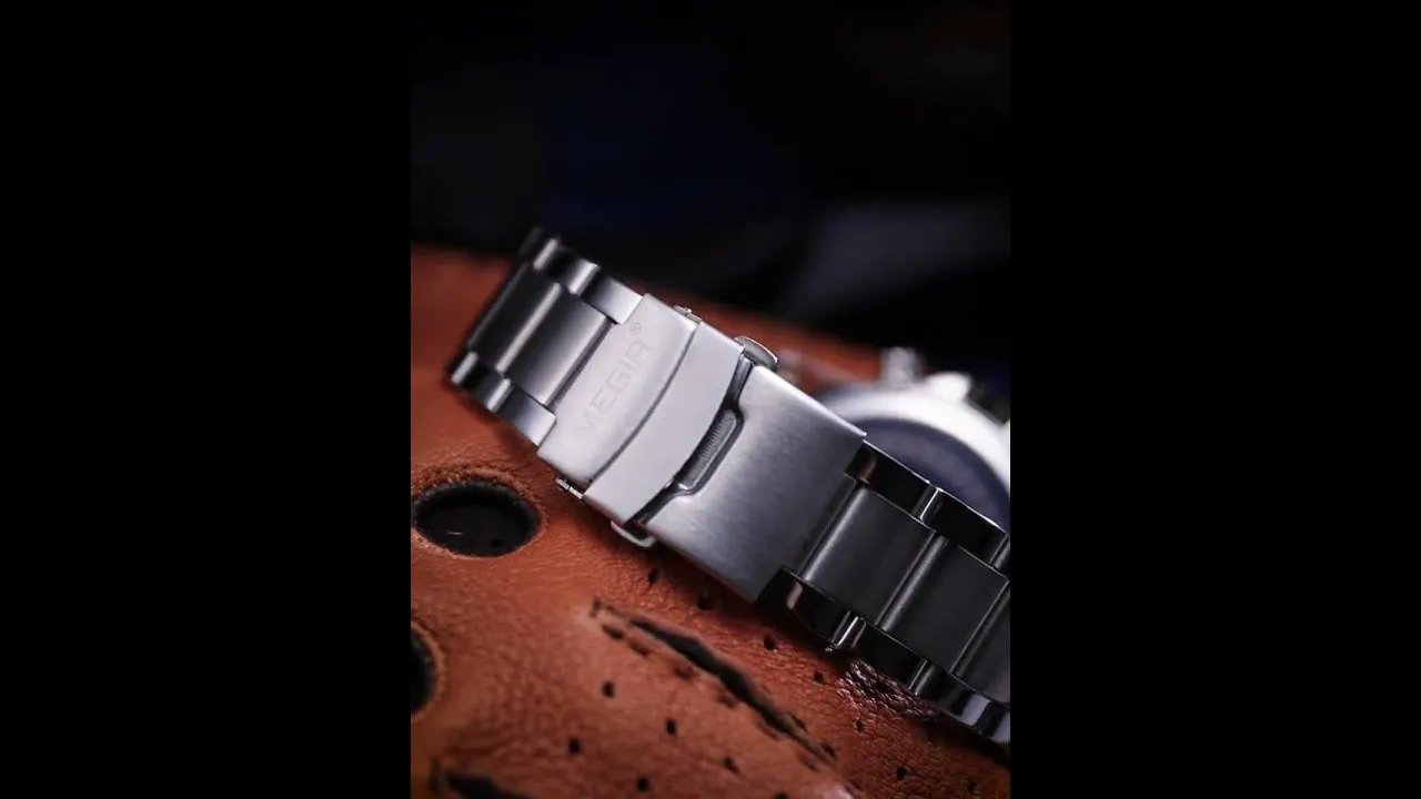 MEGIR Luxury Business Men Watch Fashion Quartz Sport Chronograph Luminous Waterproof Calendar Stainless Steel Male Wristwatch 2156 by MEGIR WATCH GROUP