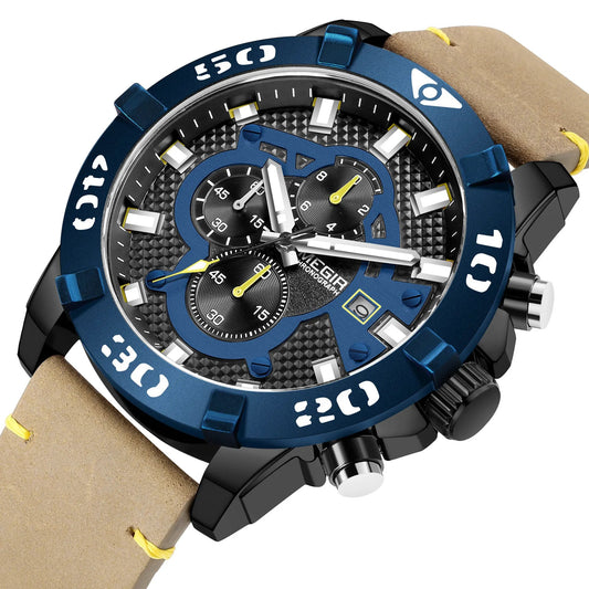 MEGIR Men Watches Fashion Luxury Big Dial Sports Watches Waterproof Quartz Wristwatch Chronograph Man Casual Luminous Clock 2136 by MEGIR WATCH GROUP
