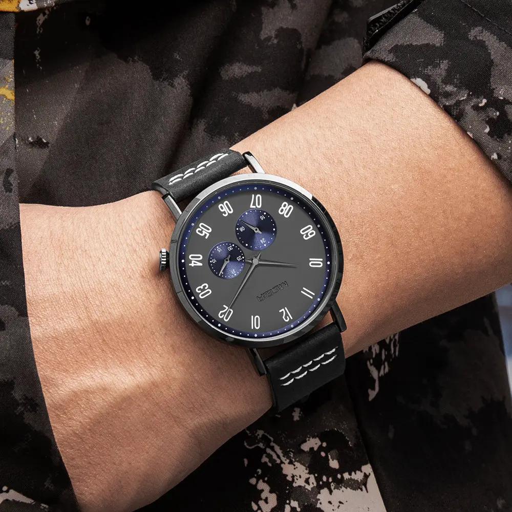 MEGIR Fashion Casual Men Watches Luxury Leather Quartz Sport Wristwatch Waterproof Luminous Clock Large Dial Relogio Masculino 1083 by MEGIR WATCH GROUP