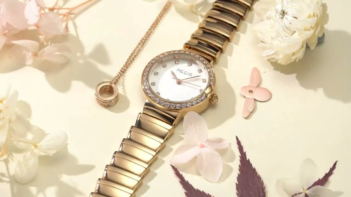 MEGIR Luxury Stainless Steel Strap Watches for Women Fashion Casual Quartz WristWatch Ladies Big Dial Dress Clock Reloj Hombre 7010 by MEGIR WATCH GROUP