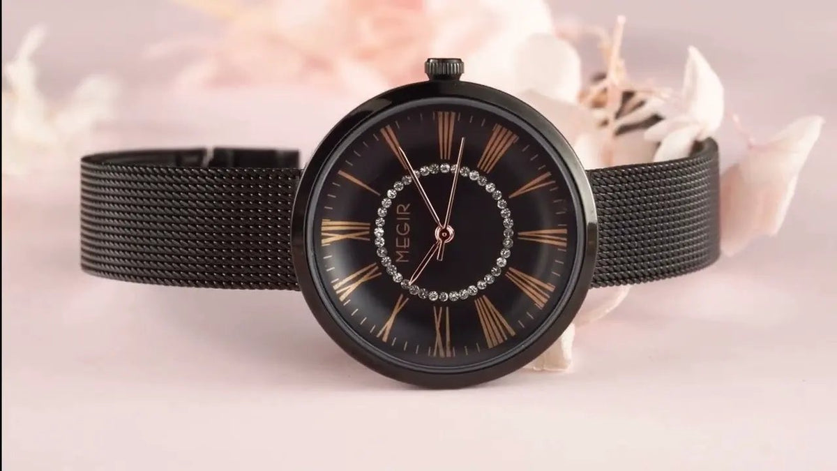 MEGIR Luxury Women Watches Fashion Quartz Watch Ladies Clock Stainless Steel Waterproof Female Watch Relogio Feminino 7014 by MEGIR WATCH GROUP