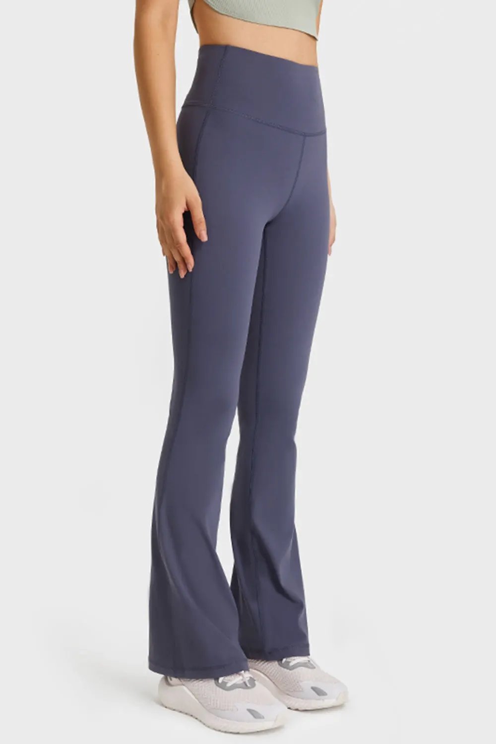 Millennia Elastic Waist Flare Yoga Pants by Millennia