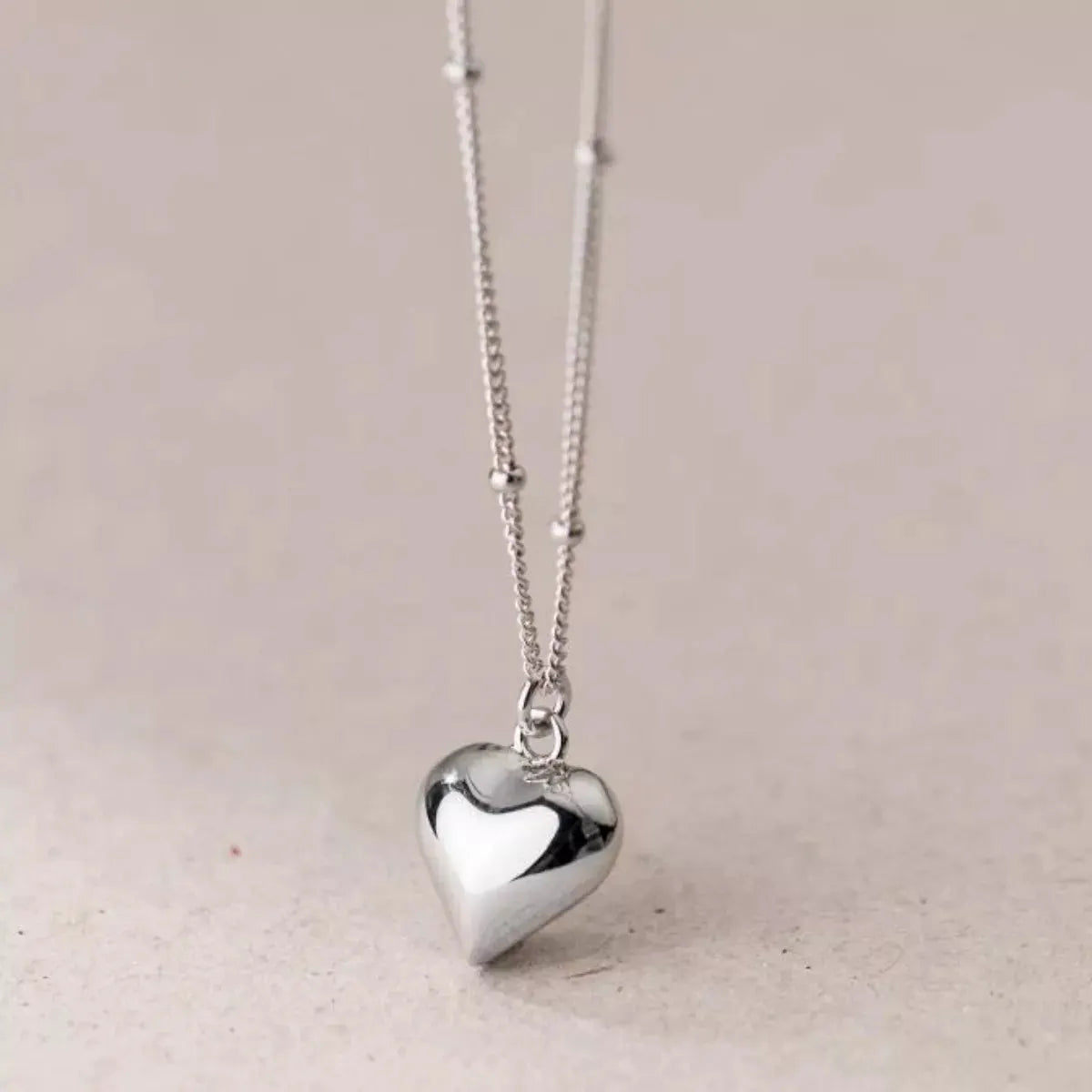 925 Sterling Silver Heart Necklace by Partner Labels