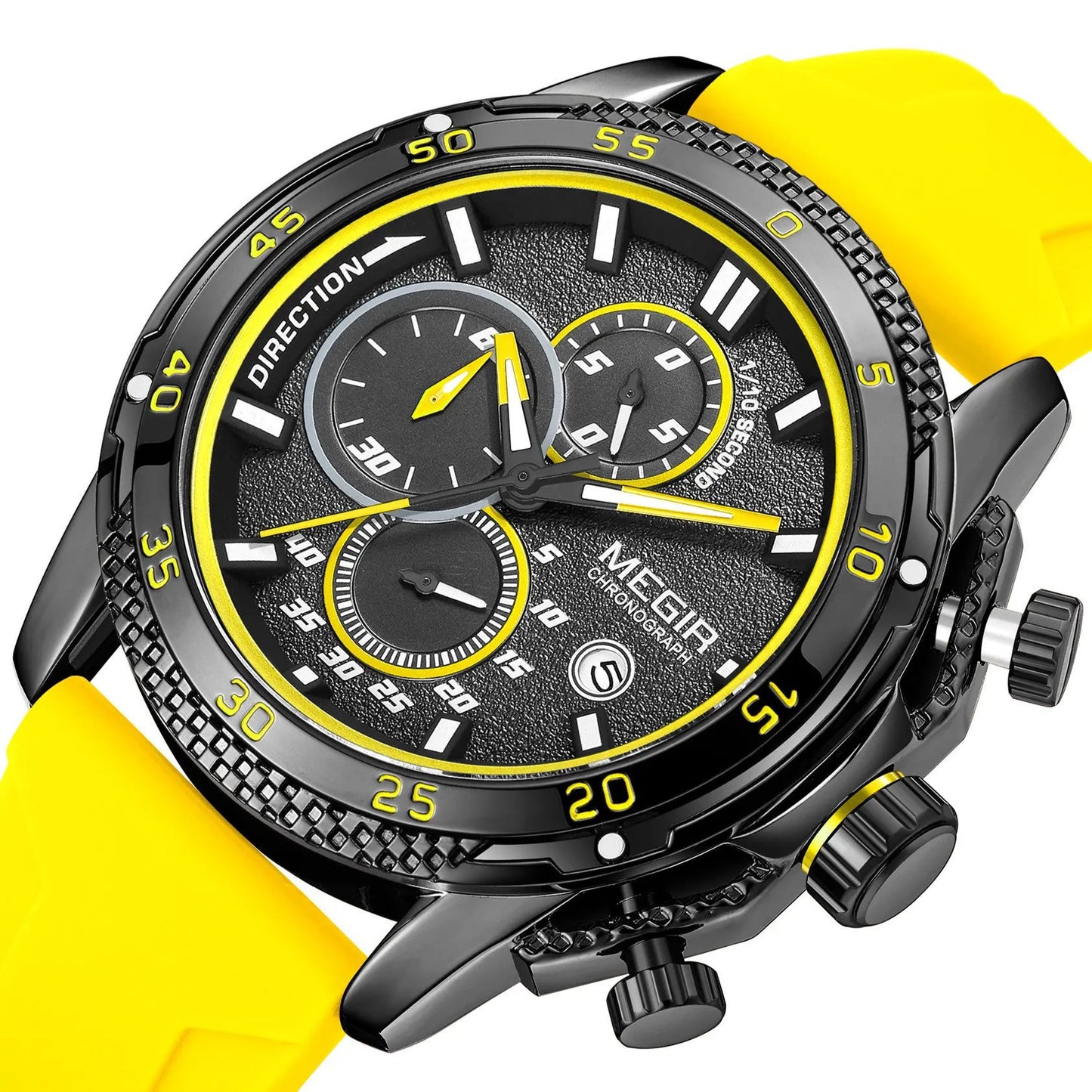 MEGIR Men's Watches Luxury Military Sport Wristwatches Waterproof Luminous Silicone Strap Quartz Chronograph Reloj Hombre 2211 by MEGIR WATCH GROUP
