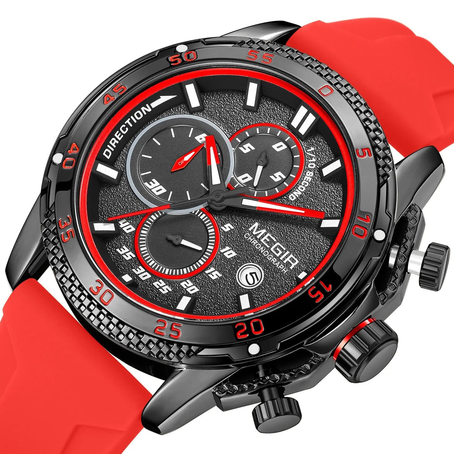 MEGIR Men's Watches Luxury Military Sport Wristwatches Waterproof Luminous Silicone Strap Quartz Chronograph Reloj Hombre 2211 by MEGIR WATCH GROUP