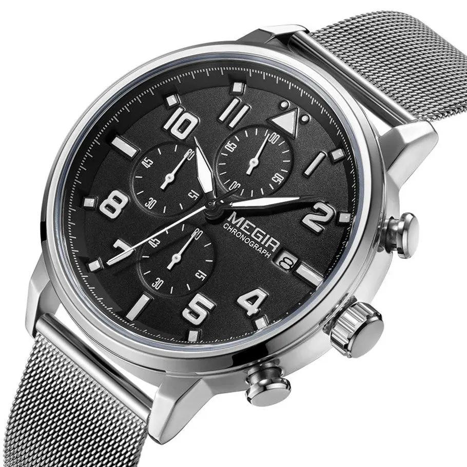 MEGIR Luxury Watches for Mens Casual Business Quartz Wrist Watch Calendar Date Man Clock Chronograph Relogio Masculino 2157 by MEGIR WATCH GROUP