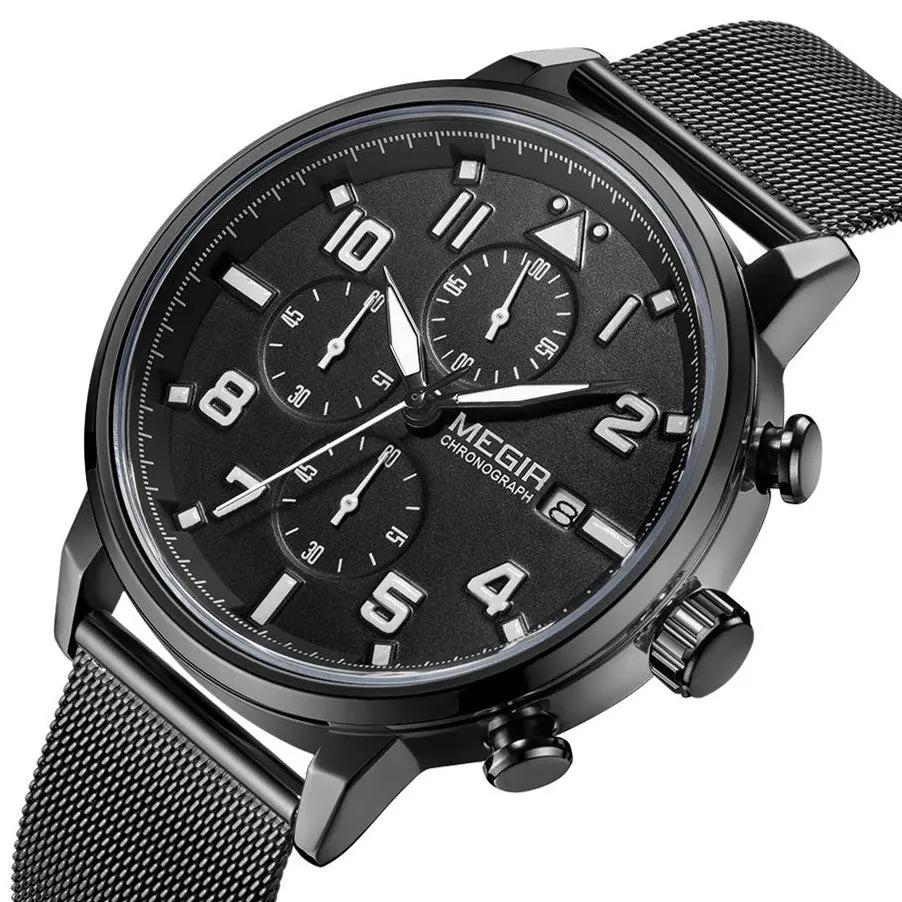 MEGIR Luxury Watches for Mens Casual Business Quartz Wrist Watch Calendar Date Man Clock Chronograph Relogio Masculino 2157 by MEGIR WATCH GROUP