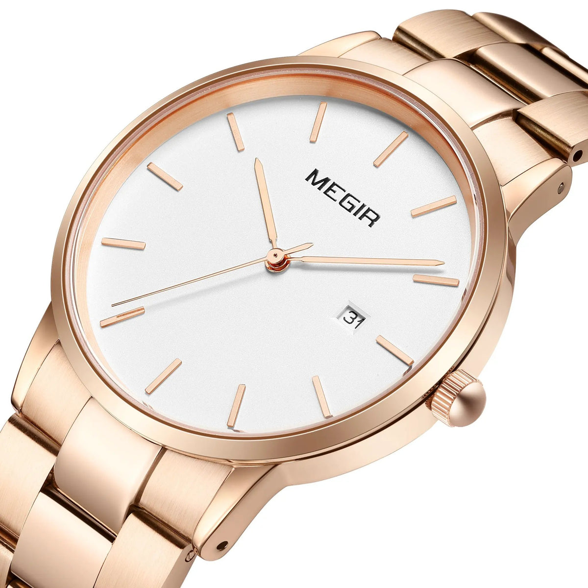 MEGIR Quartz Watch for Men Top Brand Luxury Steel Band Wristwatches Business Casual Date Clock Waterproof Relogio Masculino 2164 by MEGIR WATCH GROUP