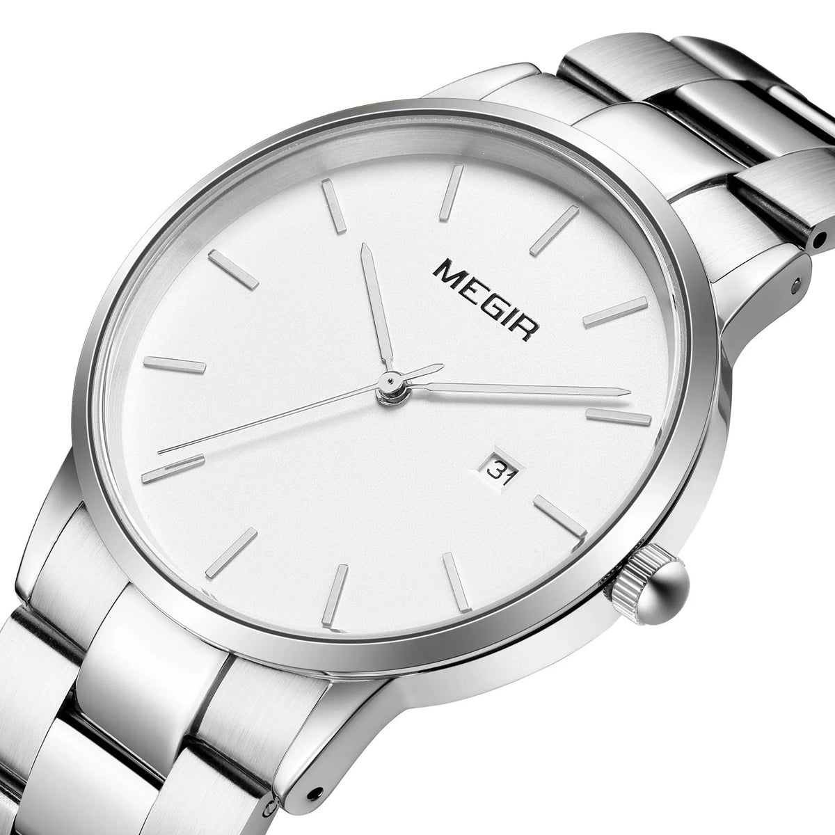 MEGIR Quartz Watch for Men Top Brand Luxury Steel Band Wristwatches Business Casual Date Clock Waterproof Relogio Masculino 2164 by MEGIR WATCH GROUP